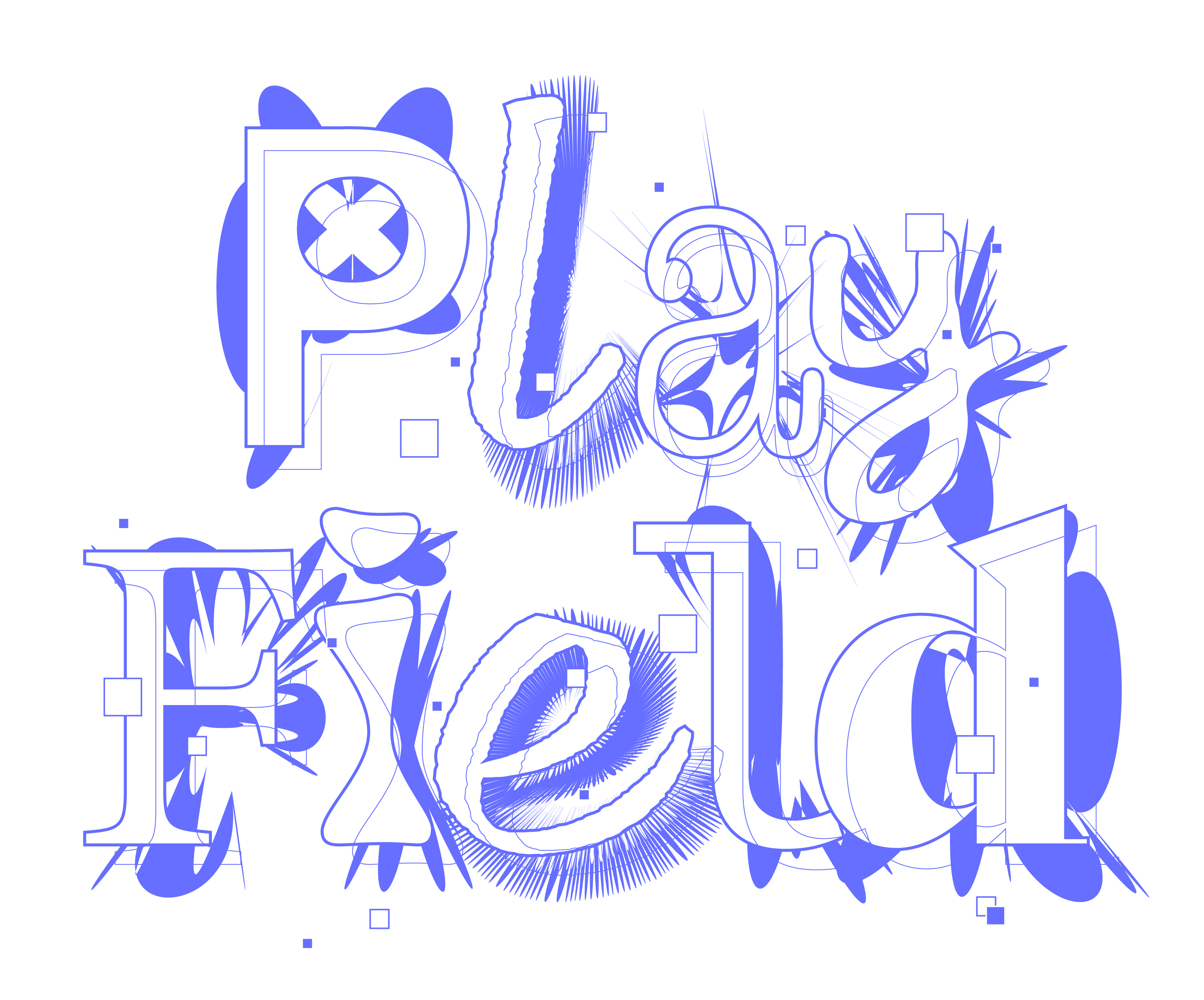 Playfield Wordmark - funky lettering that says "Playfield"